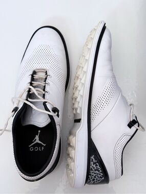 Jordan ADG 4 Golf Shoes White Black Size 10.5 Men Leather